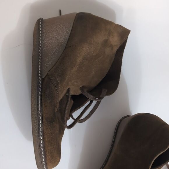 Jcrew brown suede wedge booties size 7 - Picture 2 of 4